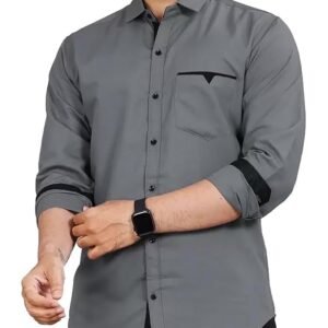 CB-COLEBROOK Men's Regular Fit Solid Soft Touch Cotton Casual Shirt with Pocket